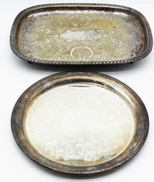 Vintage Silver Plated Serving Trays