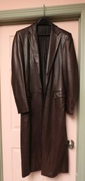 Vintage Brown Valentino Leather Long Jacket