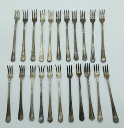 Vintage Victors Co Silver Plate Cocktail Forks - 22 Total