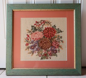 Vintage Floral Bouquet Needle Point