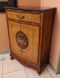 Vintage Art Deco Bar Cabinet With Marble Top