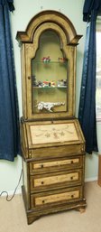 Hand Painted Secretary / Desk - Items Inside Desk Not Included