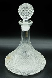 Antique Crystal Ships Decanter Barware - Rare