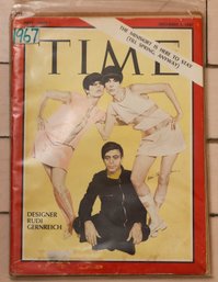 Time Magazine December 1967 Designer Rudi Gernreich Mini Skirt Fashion