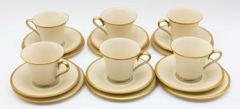 Eternal Fine China By Lenox - 3-Ounce Demitasse Cups & Saucers