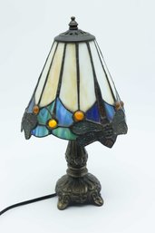 Tiffany Style Decor Table Lamp Bedside Light With Dragonfly Stained Glass