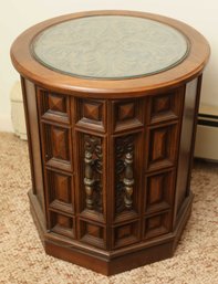 Mid Century French Nightstand Glass Top