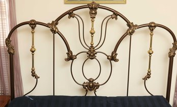 ?? Brass Ornate Queen Head Board