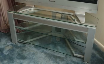 TV Stand / Table - Glass And Stainless Steel