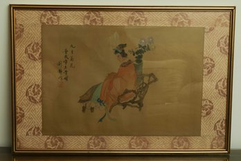 JAPANESE PAINTING ON SILK  - Signed