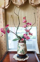 Stunning Signed Japanese Pot, Floral Decor