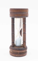 Vintage Wooden Hourglass Sand Timer In Solid Wood