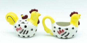 Chestnut Creek Rooster Creamer & Hen Sugar Bowl