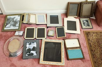 Large Lot Of Assorted Vintage Photo Frames -