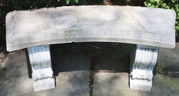 CURVED OUTDOOR CONCRETE BENCH