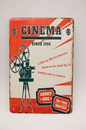 Home Decor, Metal Sign, Cinema Since 1956 A Film By Martin Scorsese