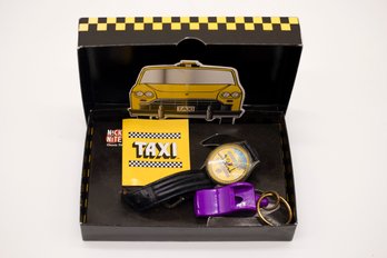 Vintage 1994 Nick At Nite TAXI Watch & Whistle Set