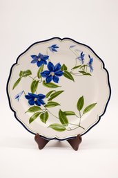 Tiffany & Co. ESTE CERAMICHE Handpainted Serving Bowl Made In Italy Violets 18' - Rare