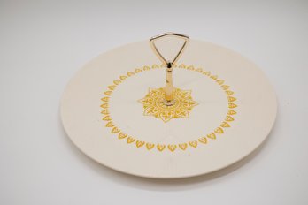 Vintage Sheffield Serenade Serving Plate With Gold Design