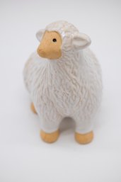 Ceramic 5.5' Glazed Lamb W/Natural Clay Face And Feet