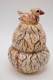 Handcrafted Ceramic Bird Jar