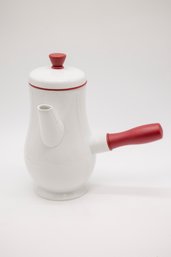 WILLIAMS SONOMA WHIRLEY HOT CHOCOLATE POT PITCHER THERMOS WHITE CERAMIC