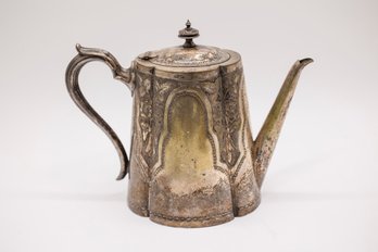 Ornate Silver Plated Teapot - Stamped