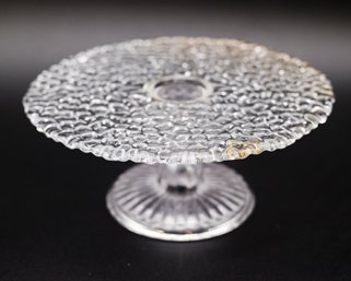 Vintage Pebbled Glass Cake Stand