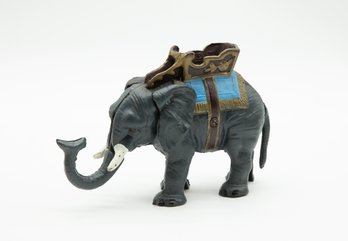 Circus Elephant Die Cast Iron Mechanical Coin Bank