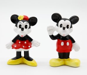 Vintage Walt Disney Ceramic Figurines Mickey Minnie Mouse DISNEY