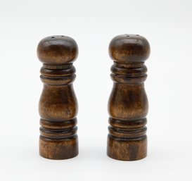 Vintage Wooden Unique Salt And Pepper Shakers.