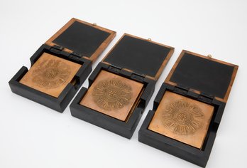 3 Sets Of Coasters In Boxes