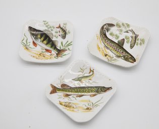 Set Of 3 Small Decorative Fish Plates