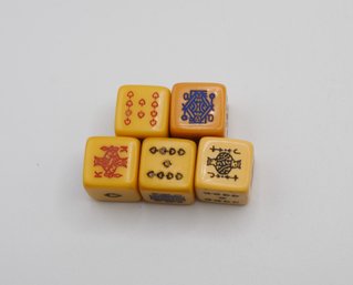 Vintage 1950s Travel Poker Dice Set