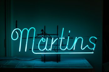 Vintage Martins Neon Advertising Sign - Please See All Photos