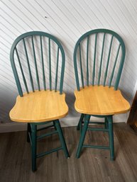 Pair Of  Bar Stools Swivel