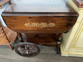 Hitchcock Solid Cherry Drop Side Tea Cart