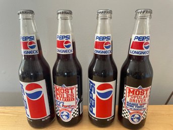 LONGNECK PEPSI RICHARD PETTY - Vintage Pepsi Unopened Bottles - 4 Total