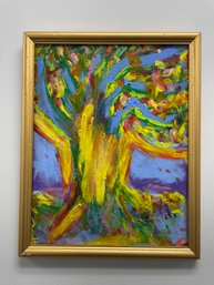 Original Abstract Tree Painting - Signed