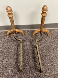 Vintage Iron Fireplace Andirons