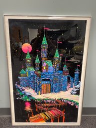 Magic Castle Original Vinatge Blacklight Poster Velvet Flocked 1970s Black Light