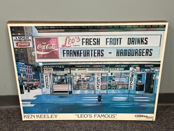 Ken Keeley Exhibition Poster - Leo's Famous - Diner - Kitchen Art - Restaurant - Vintage Art Print - Realist