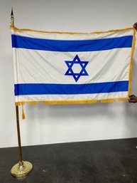 Israel I Flag W/ Pole And Base - Flag 60x35