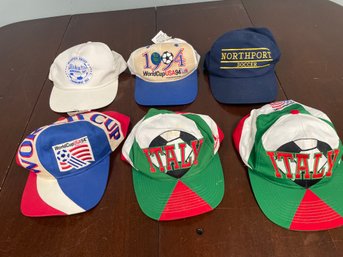 Mix Vintage Soccer Hats - 6 Total