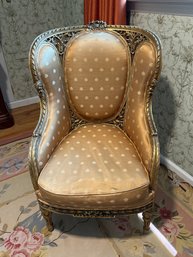 Antique Gold Upholstered Chair