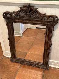 Vintage Ornate Carved Wooden Mirror