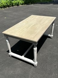 Charming Grey Wooden Dining Table