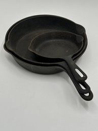 Cast Iron Skillets - 3 Total - (2) Griswold