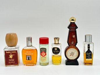 Assorted Vintage Cologne/After Shave Bottles - 6 Total