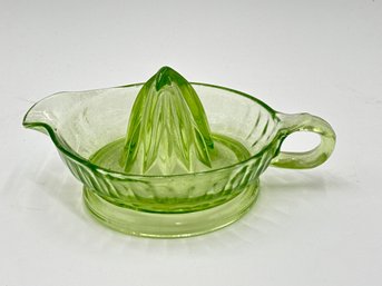 Vintage Green Glass Juicer